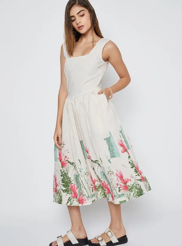Women Printed A-line Dress